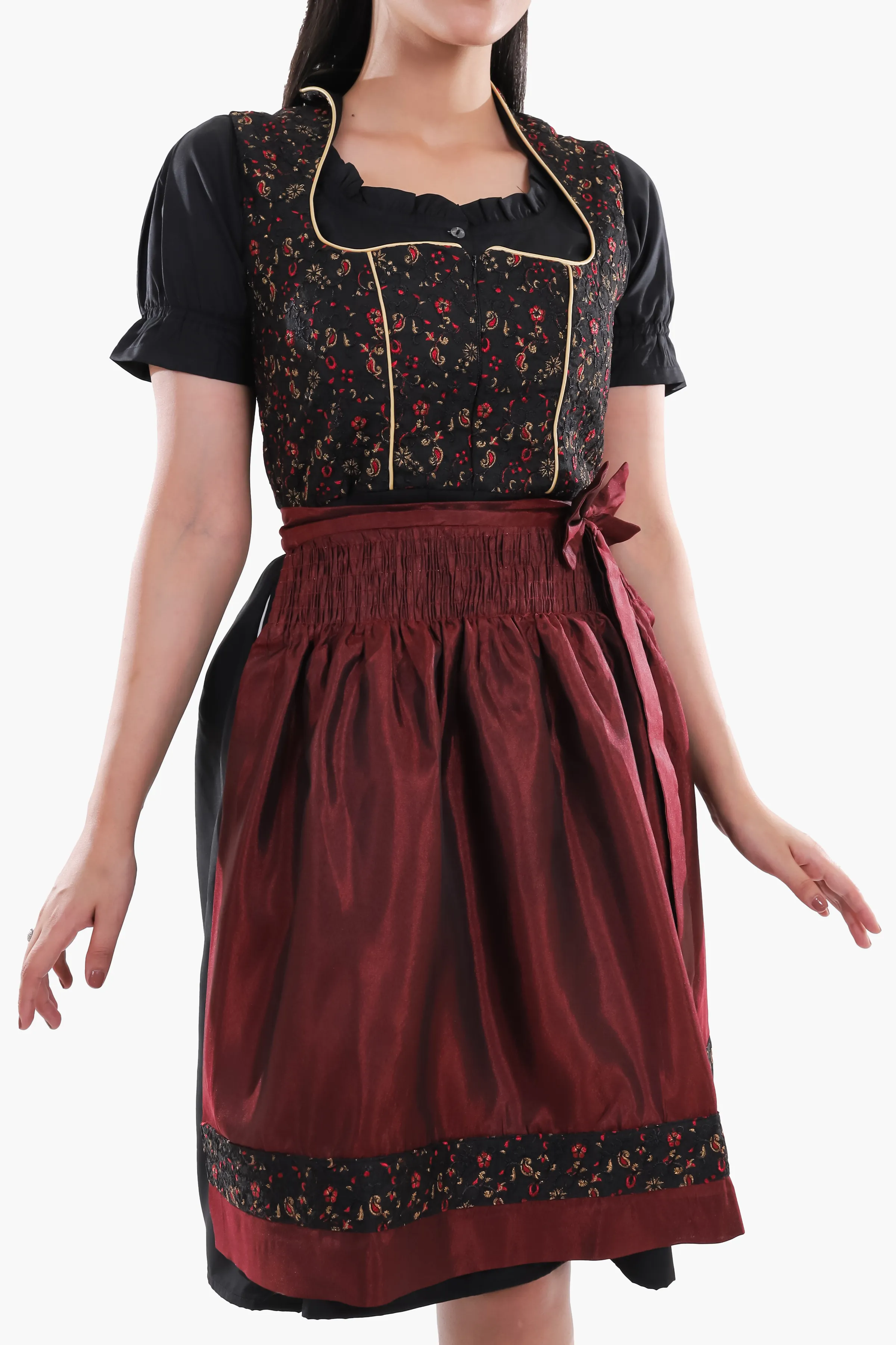 Aloisia Bavarian Maroon Dirndl - Image 3