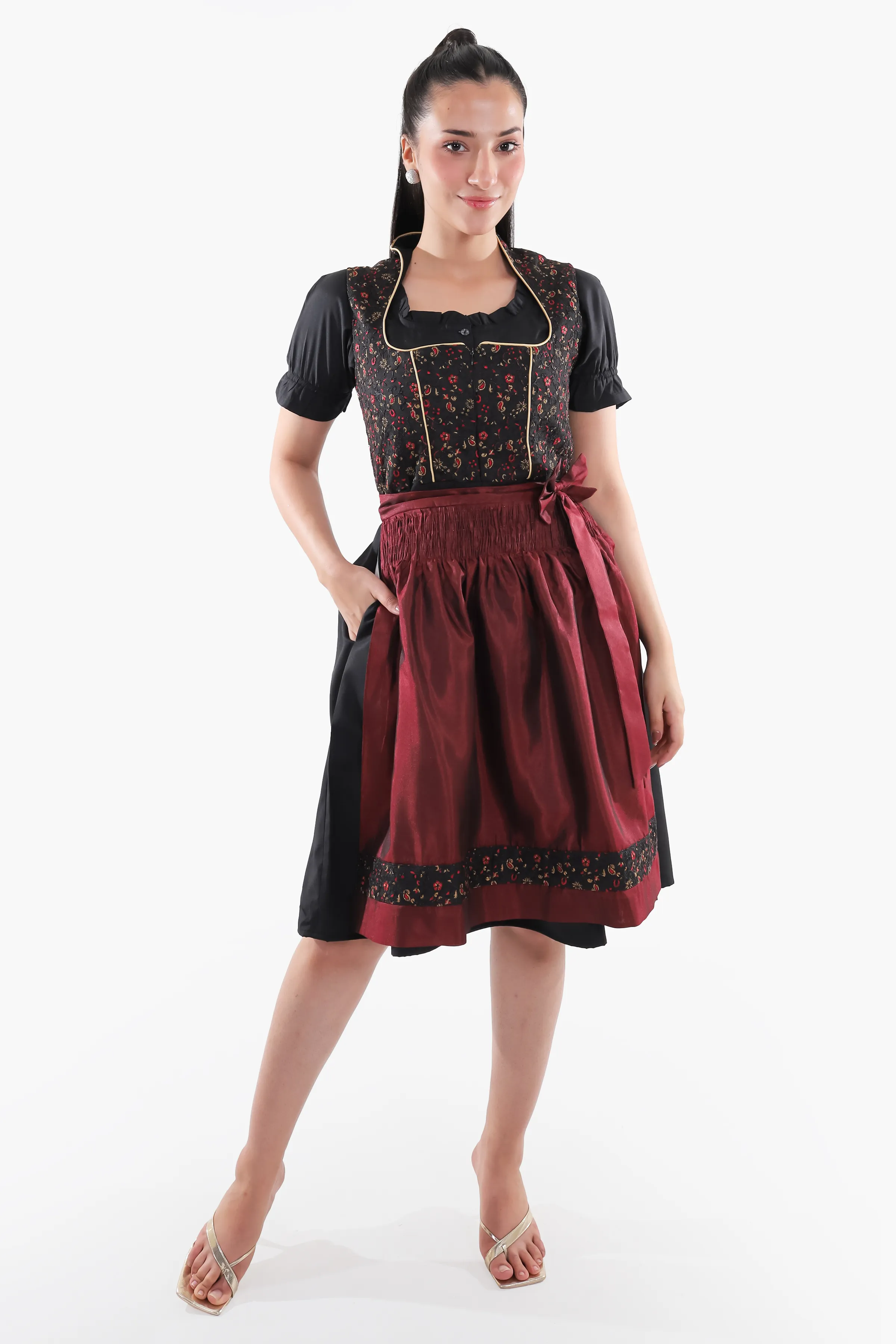 Aloisia Bavarian Maroon Dirndl - Image 4