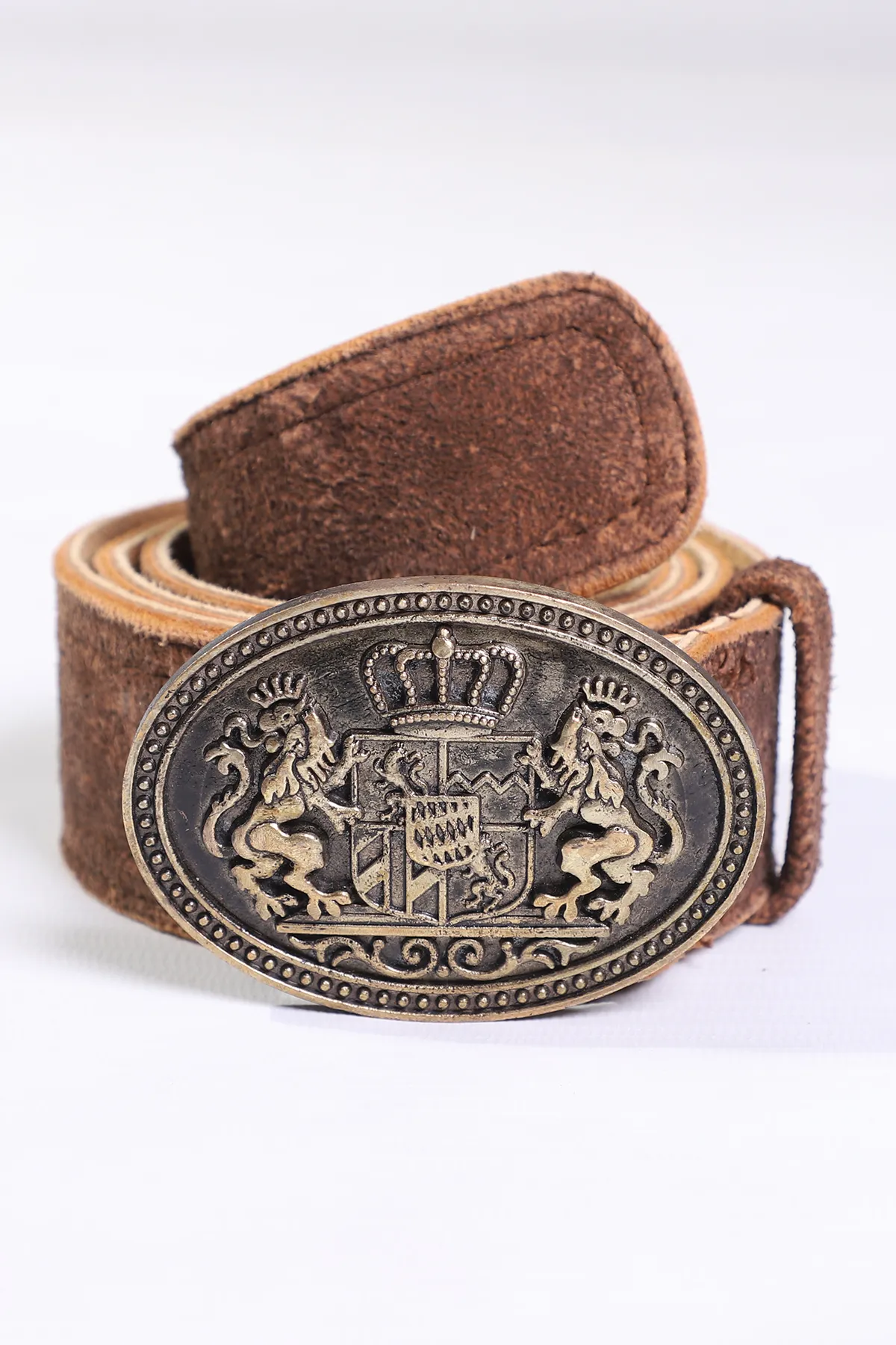 Authentic Real Brown Trachten Lederhosen Belt - Image 2