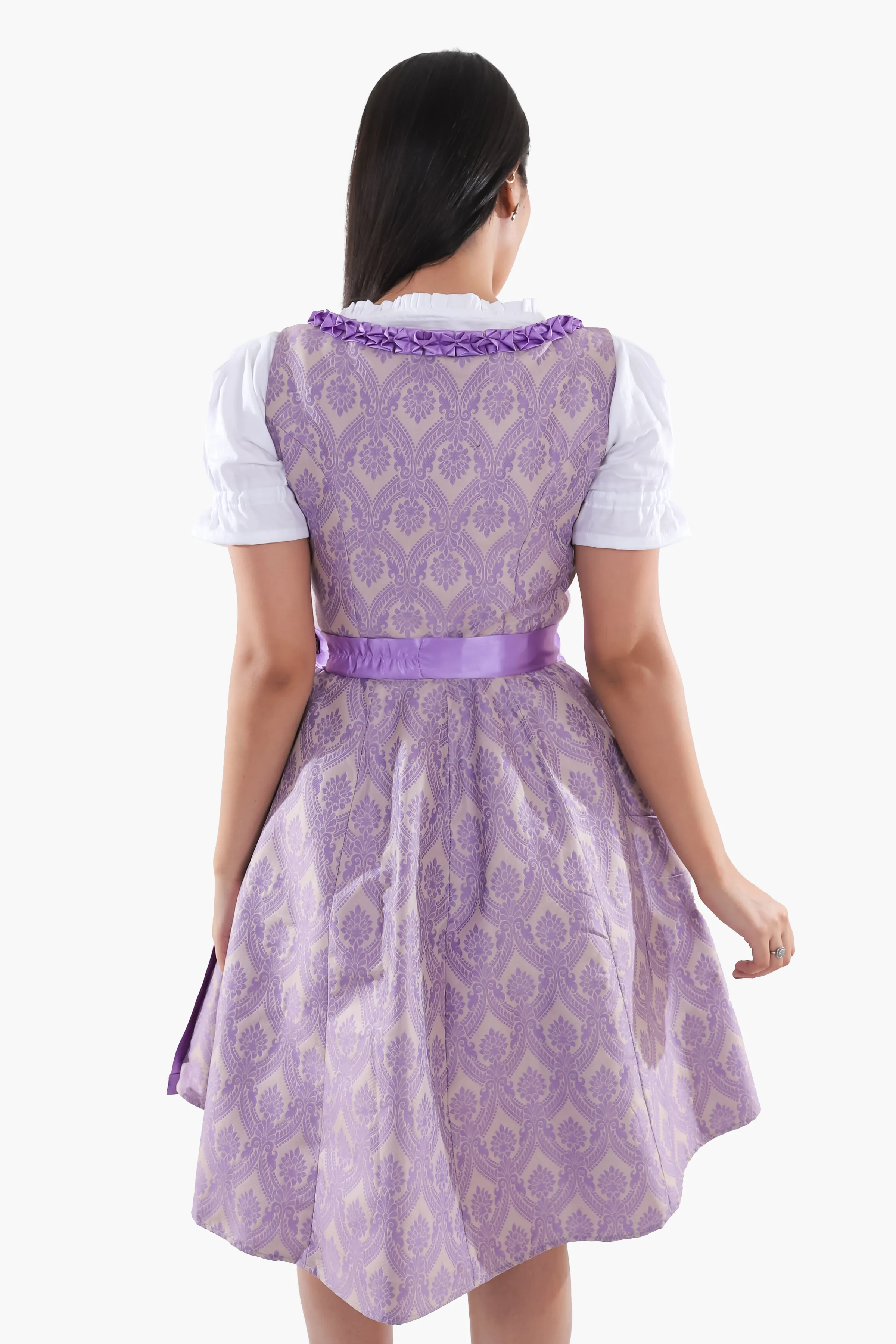 Authentic Traditional Dirndl in Amethyst Purple Elegance - Image 6