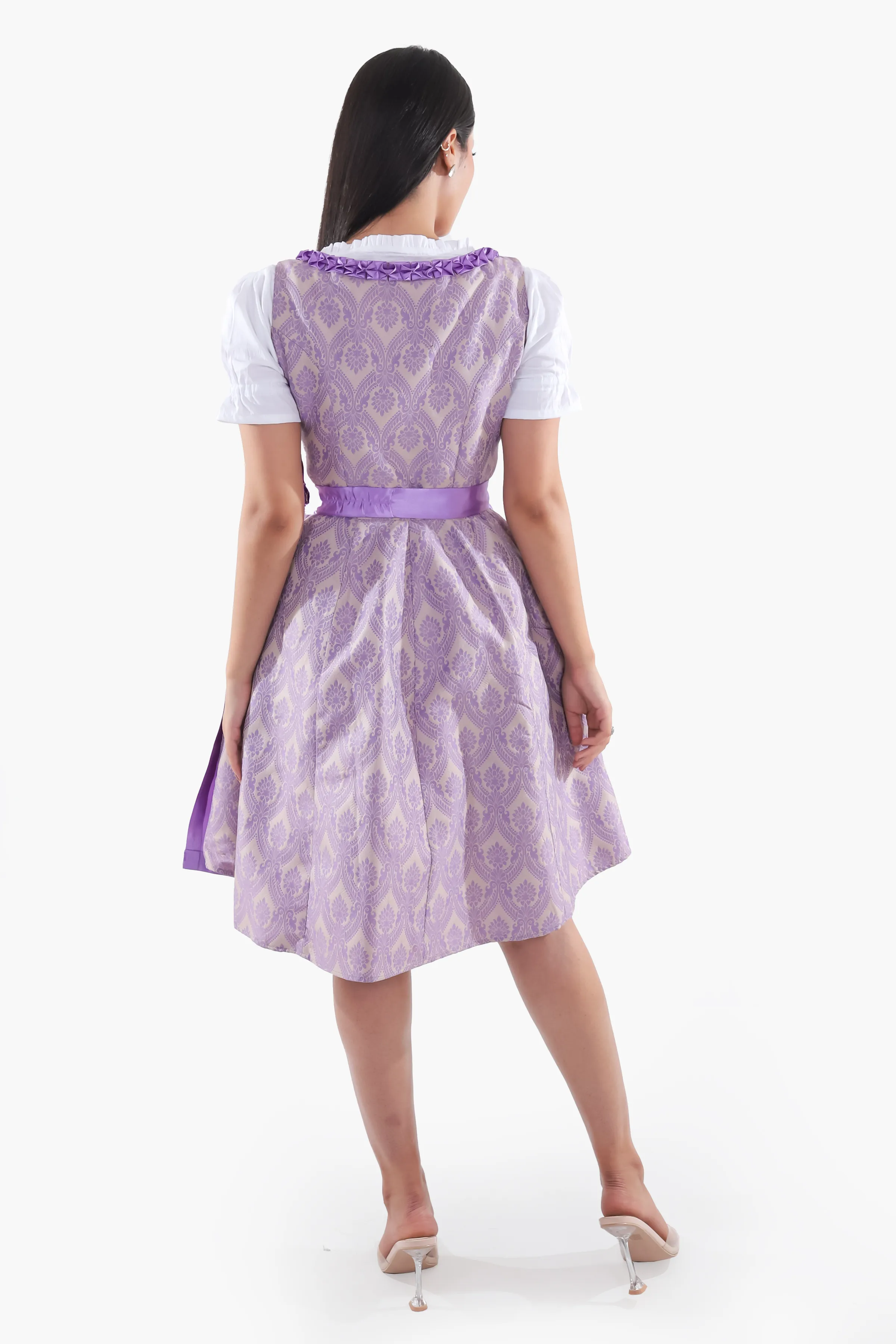 Authentic Traditional Dirndl in Amethyst Purple Elegance - Image 7