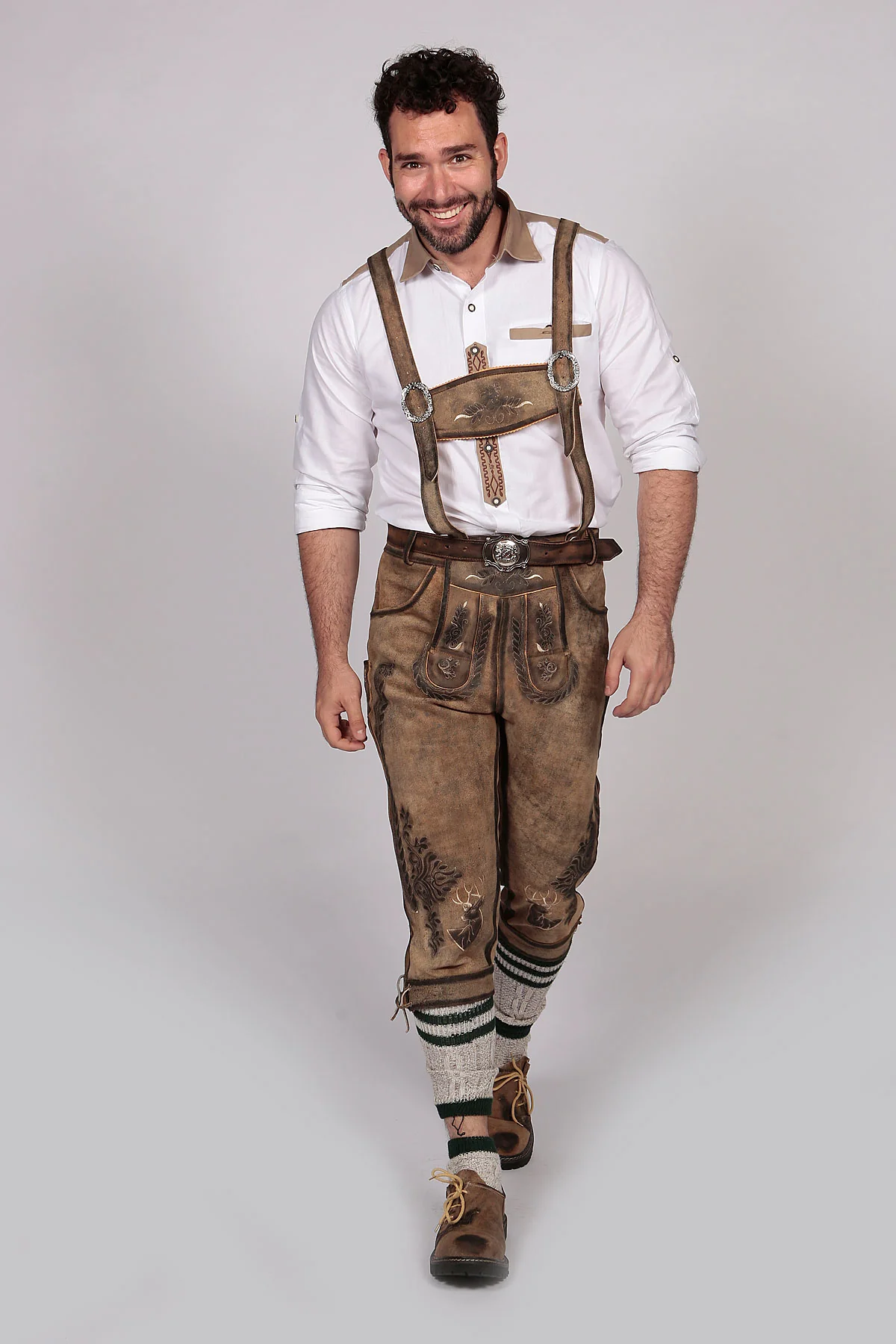 Bavarian Classic Long Bundhosen Brown - Image 2