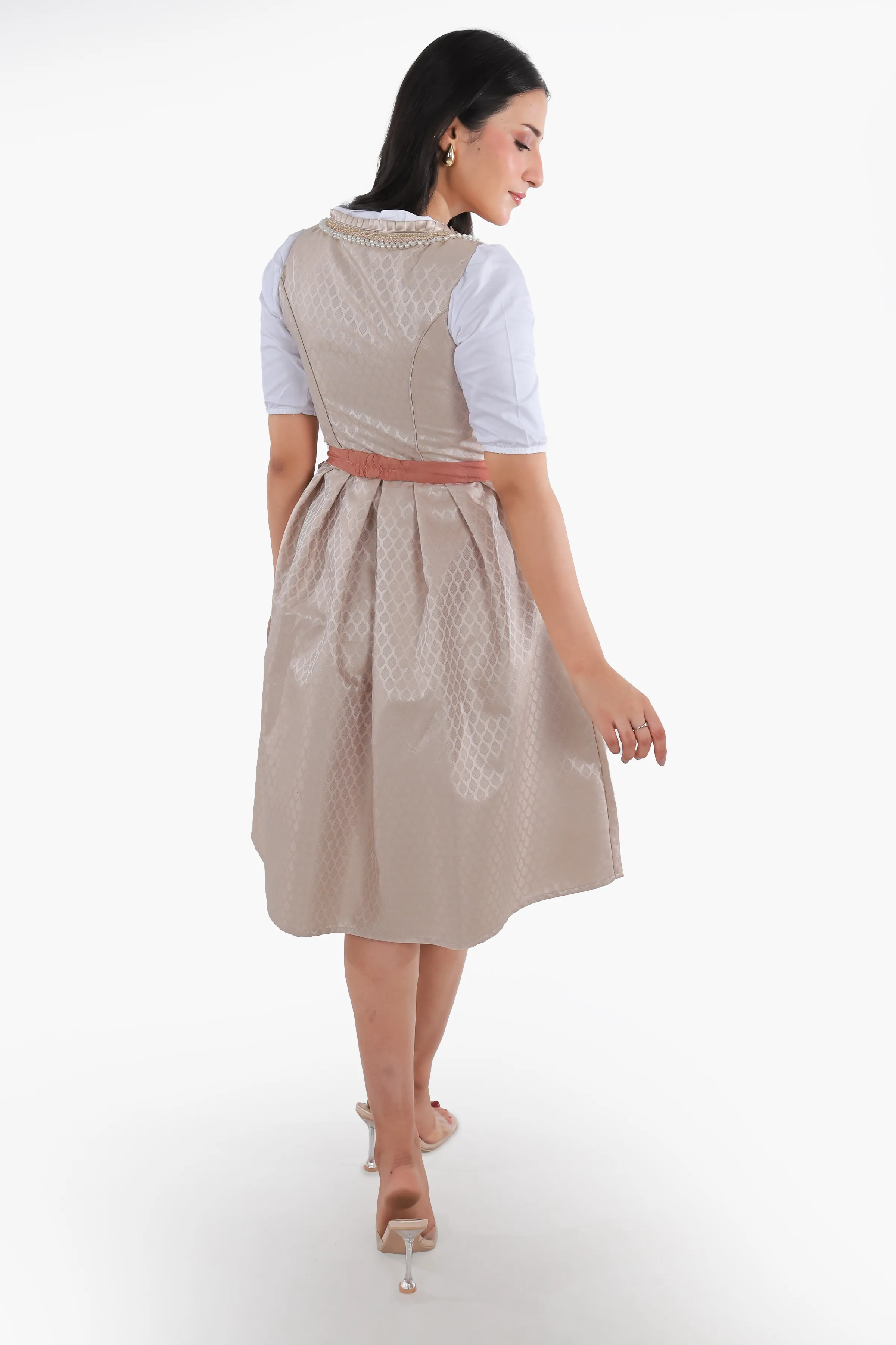 Bavarian Edition Rose Gold Midi Dirndl Dress - Image 7