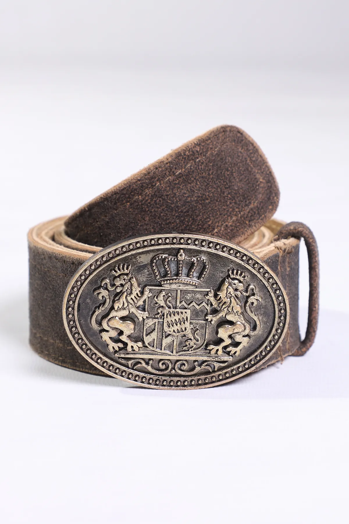 Bavarian Lederhosen Traditional Belt in Raw brown - Image 2