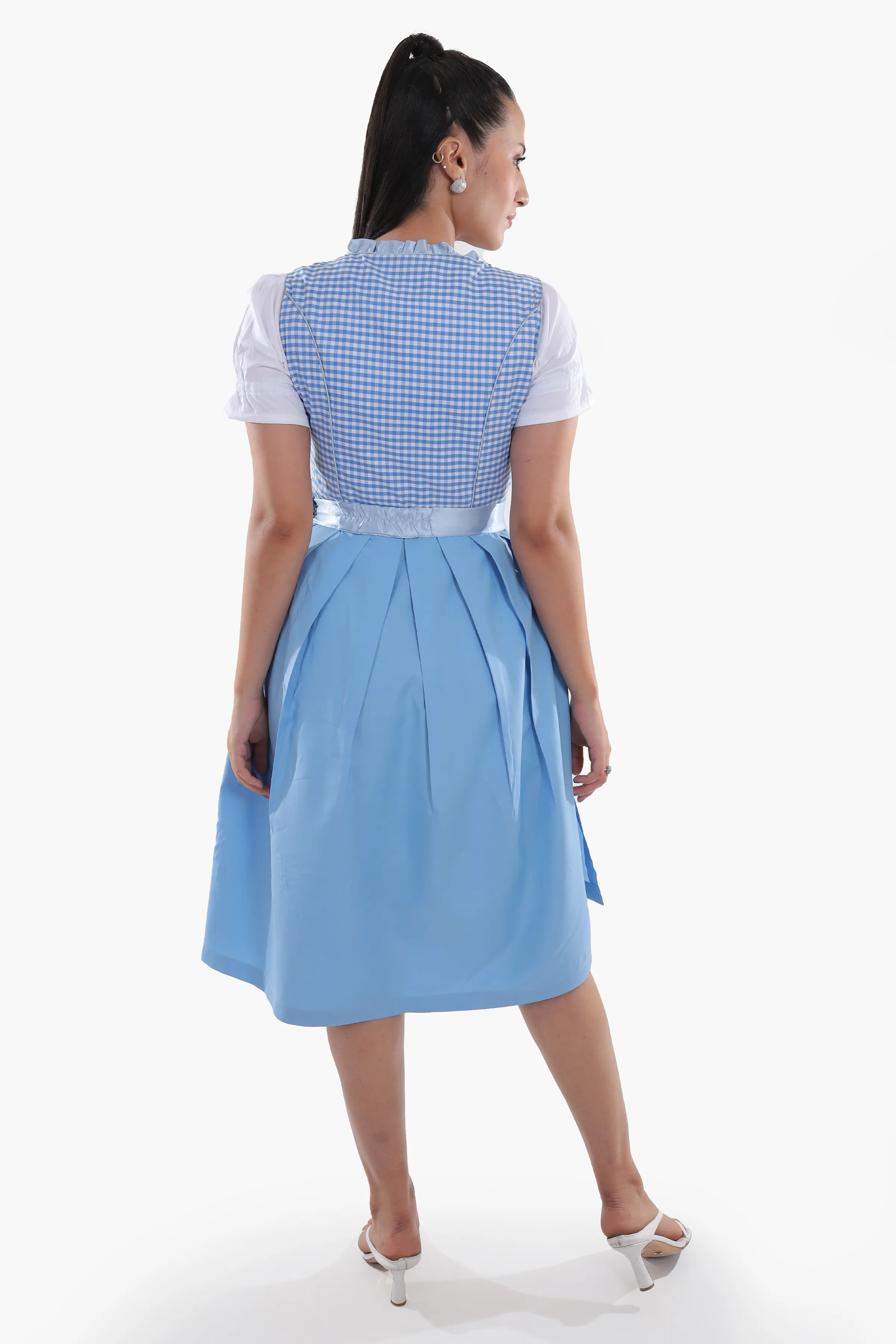 Classic Blue Checkered Dirndl - Image 2