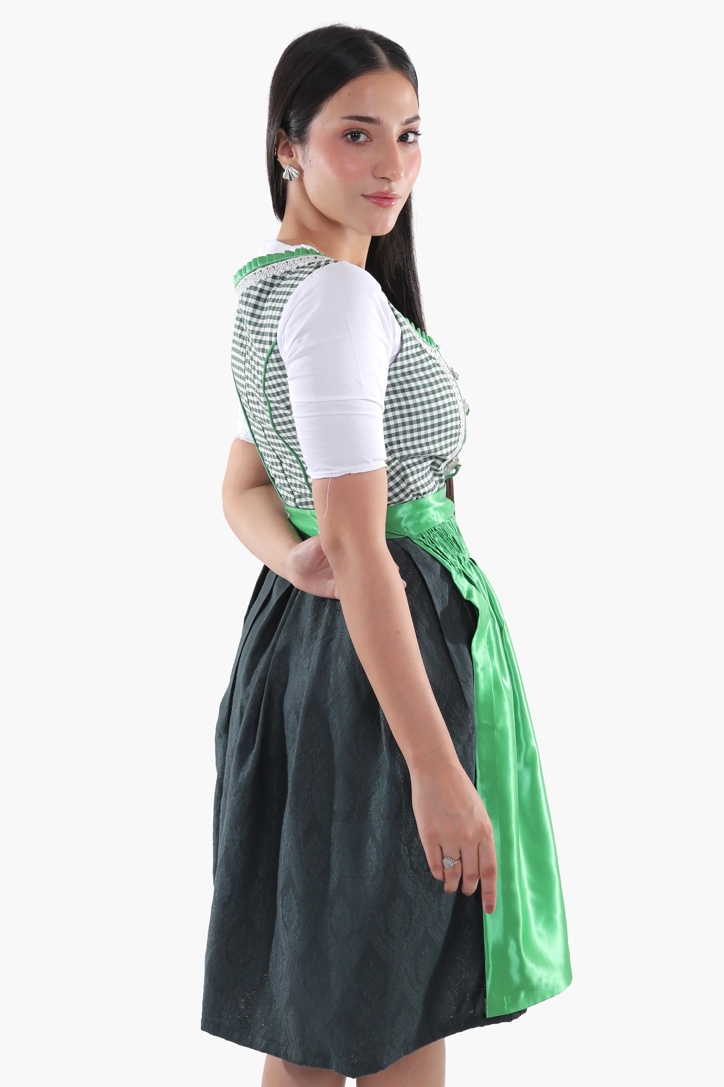 Classic Green Checkered Dirndl - Image 5