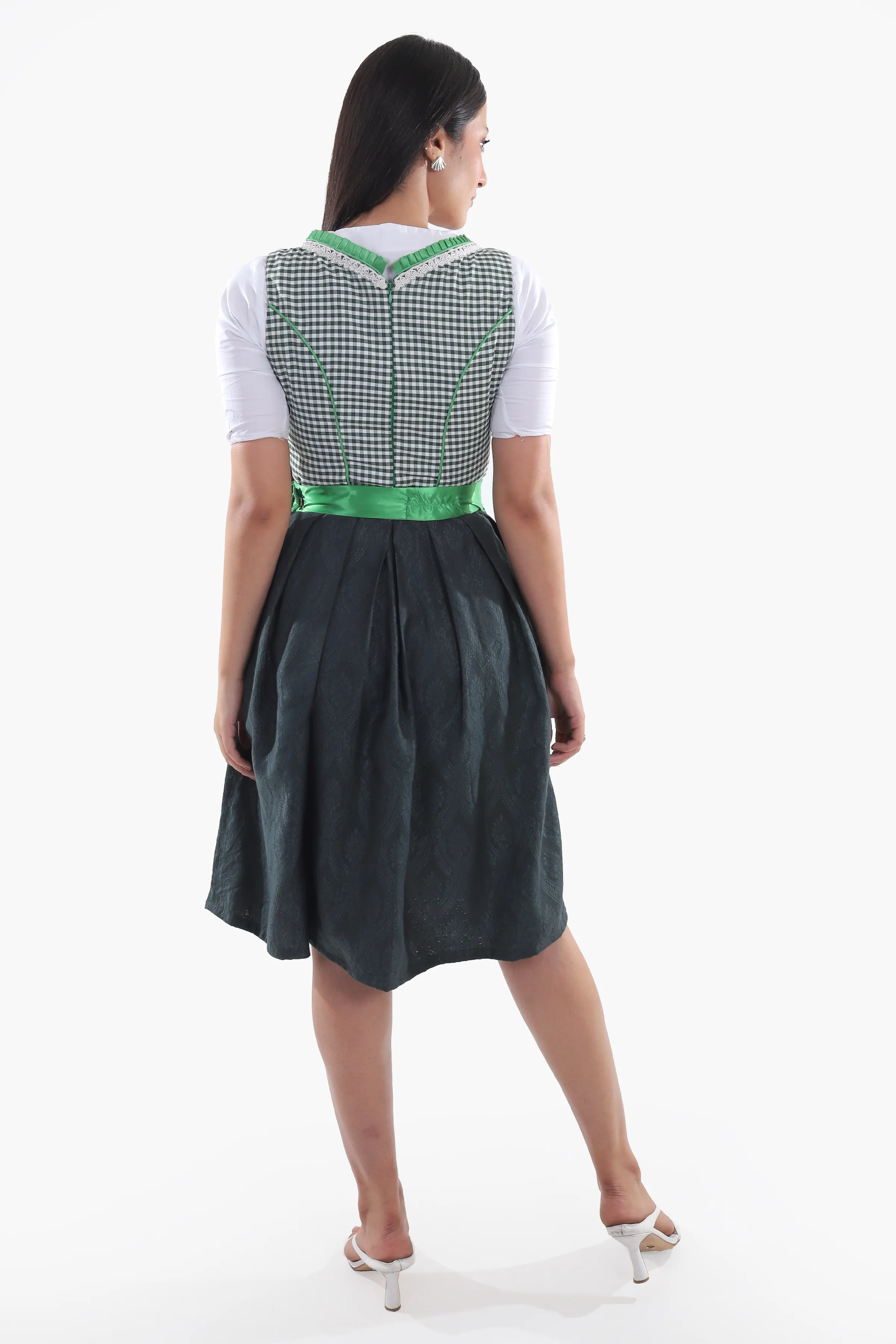 Classic Green Checkered Dirndl - Image 6