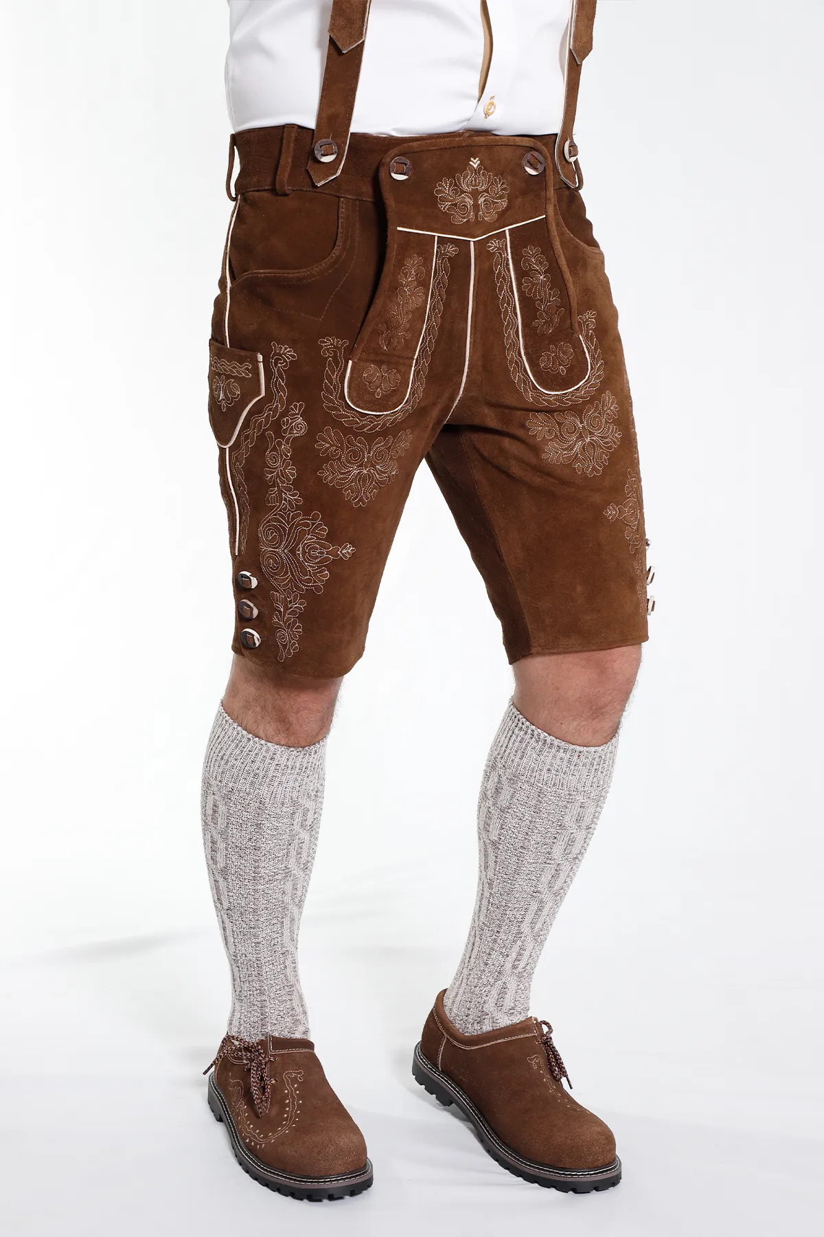 Classy Finished Bavarian Lederhosen Men Brown - Image 3