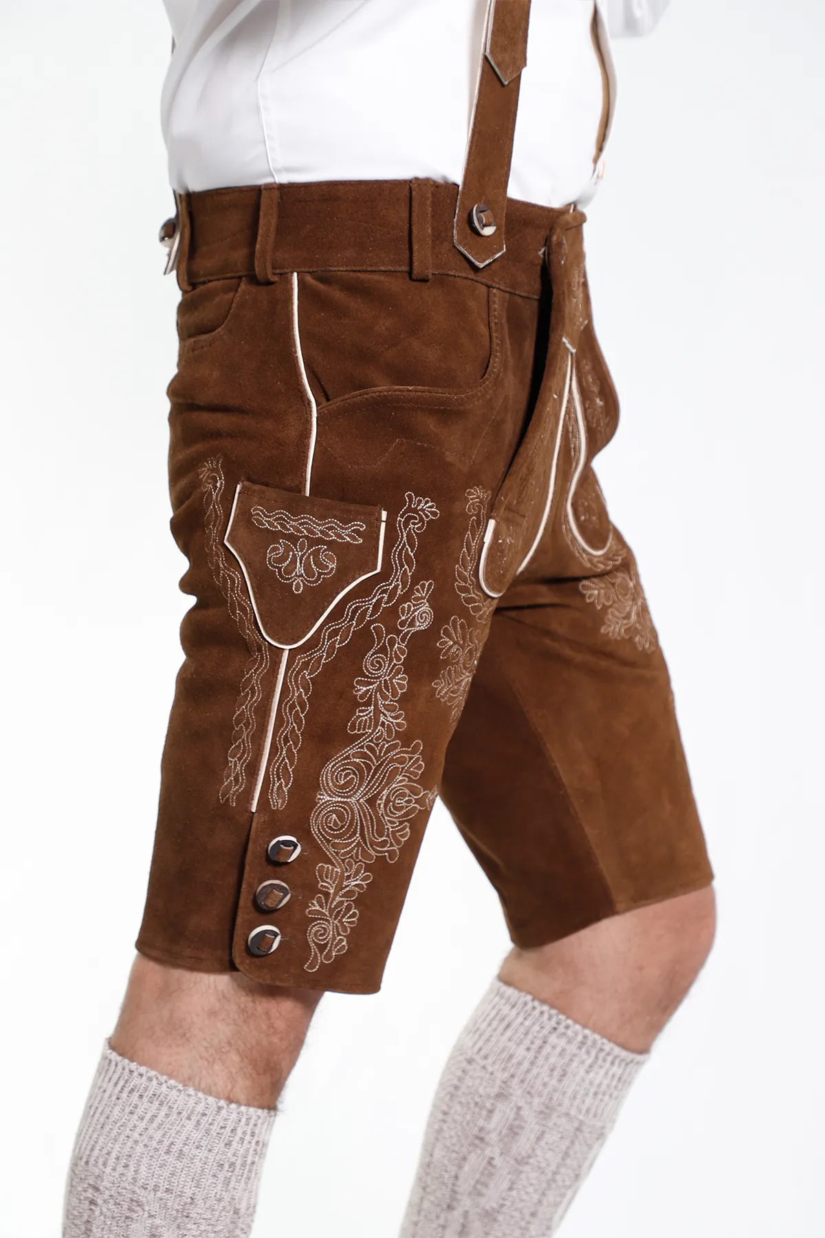 Classy Finished Bavarian Lederhosen Men Brown - Image 4
