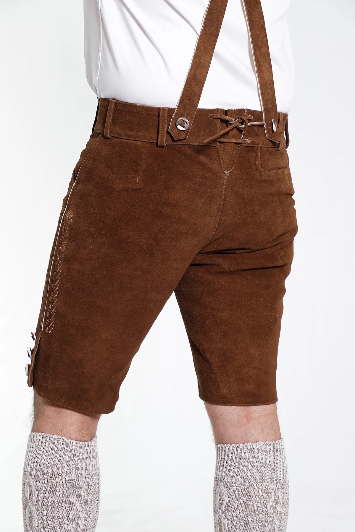 Classy Finished Bavarian Lederhosen Men Brown - Image 6