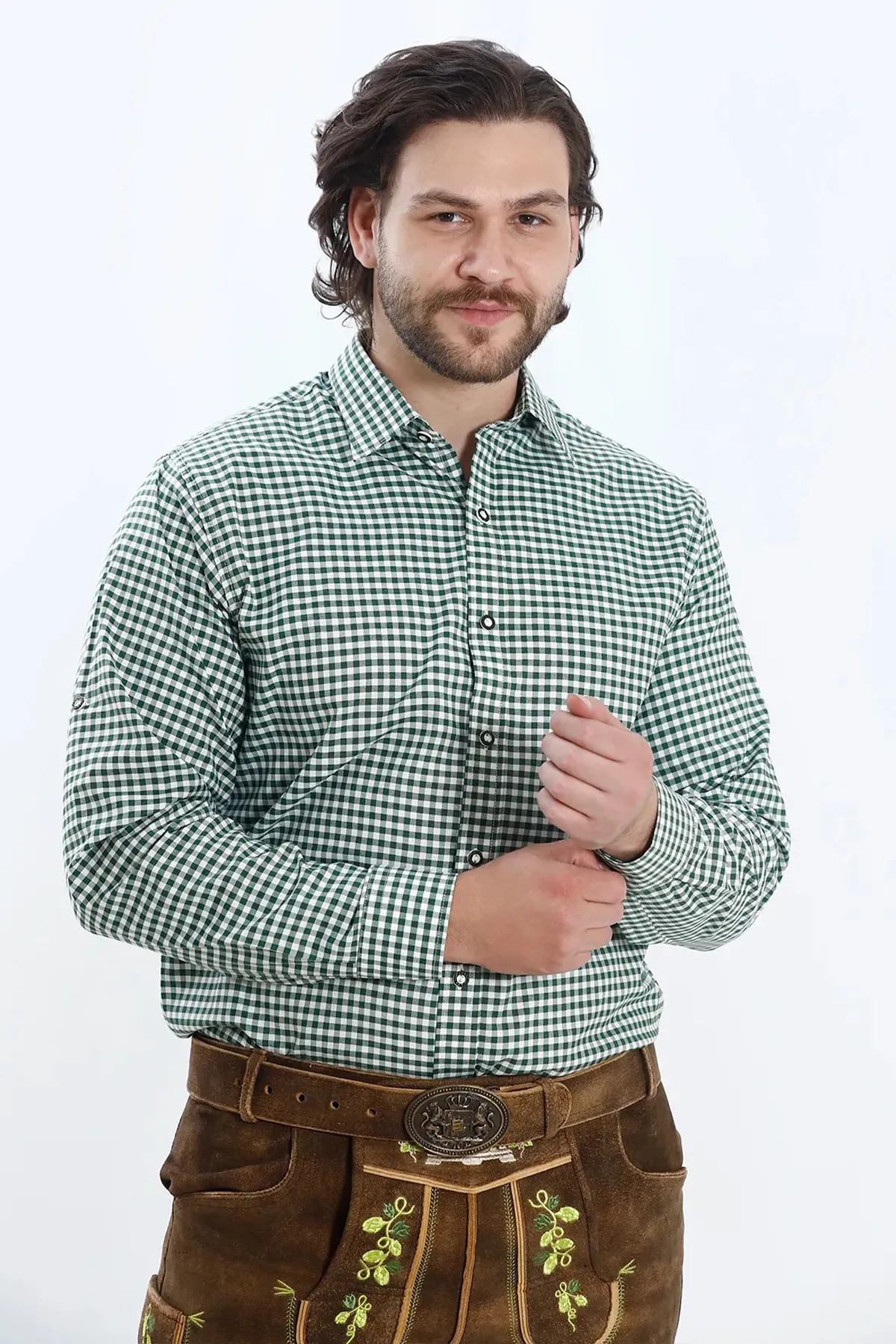 Comfortable Mens Classic German Lederhosen Oktoberfest Outfit Sets - Image 9