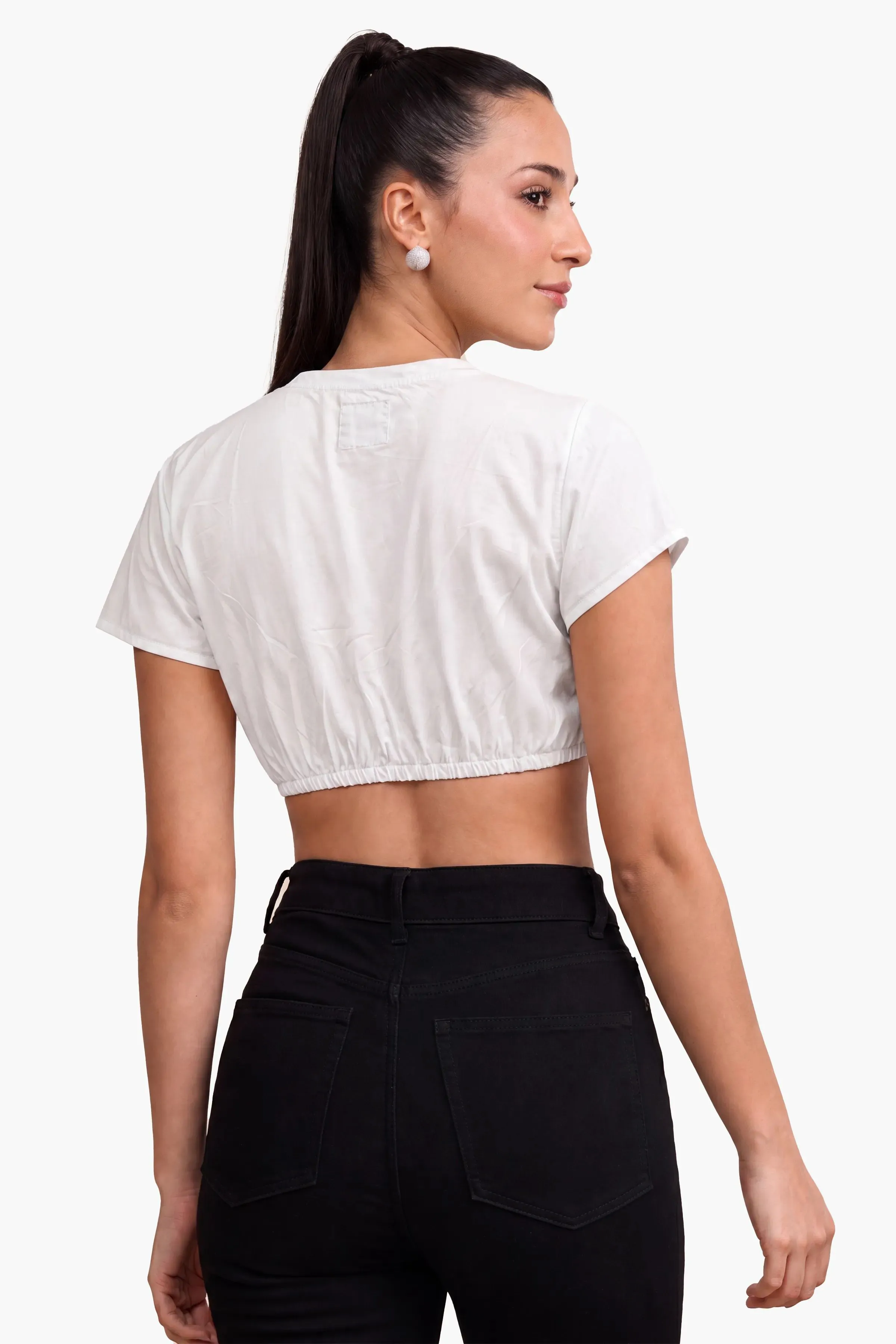 Dirndl Blouse Luxury White Organza Splendor - Image 3