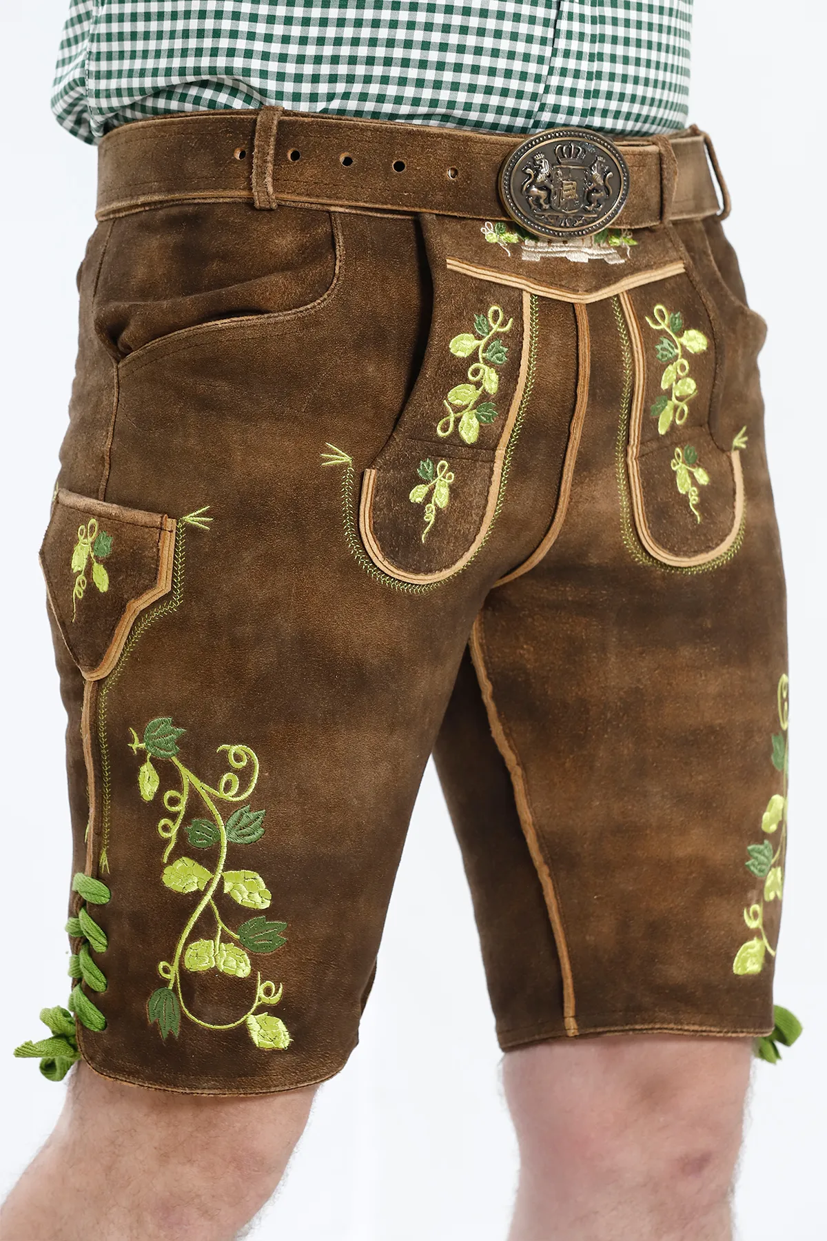Forest Brown Bavarian Men's Lederhosen - Image 4