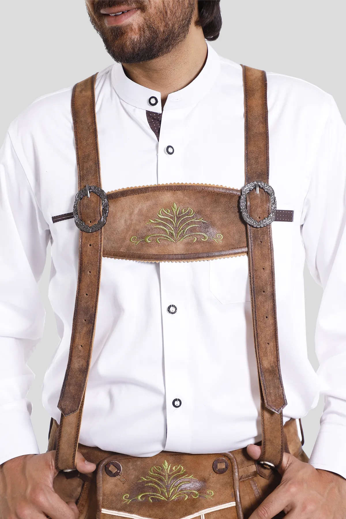 Lederhosen Brown Belt Braces