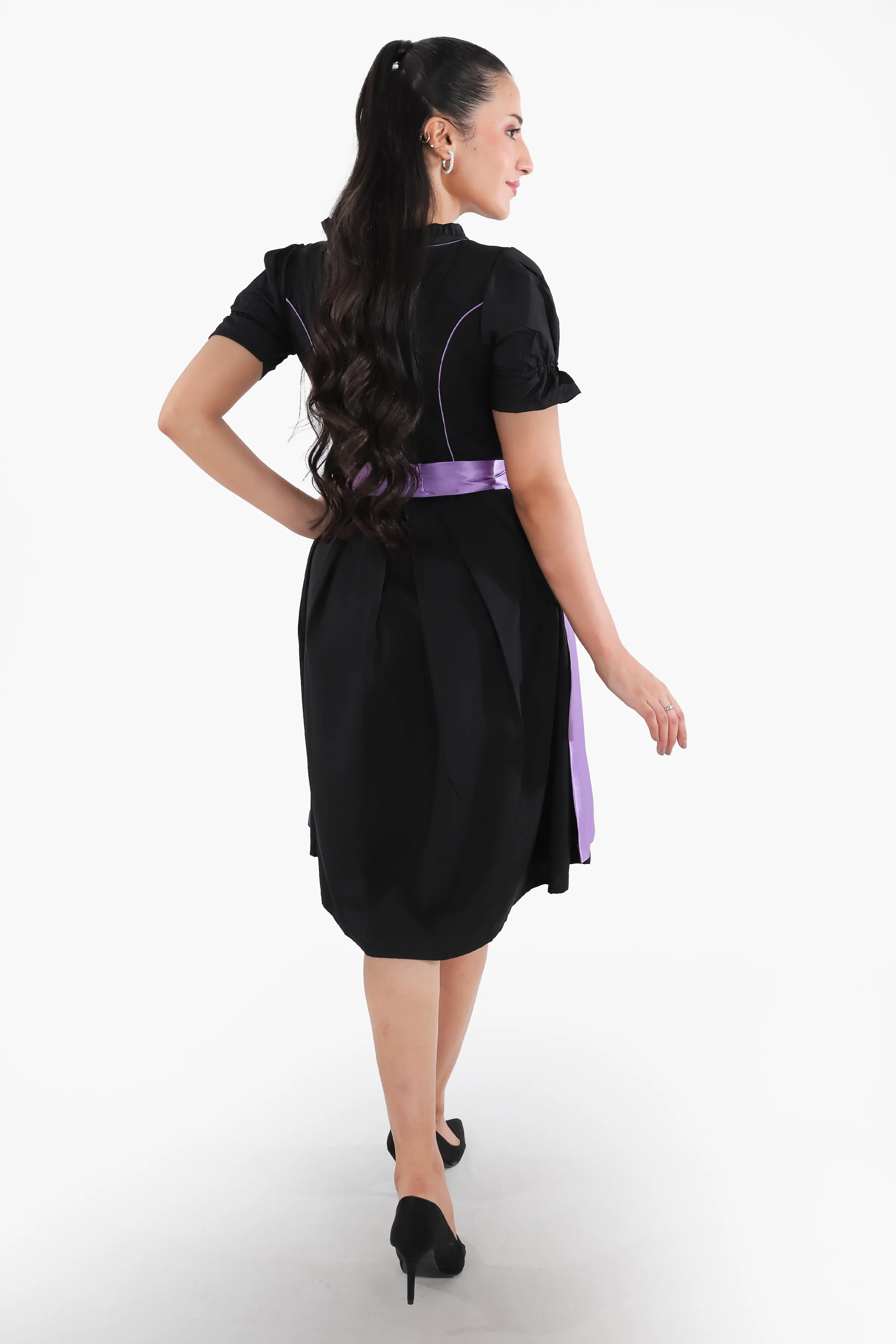 Midnight Black Dirndl Lavender Dusk - Image 7