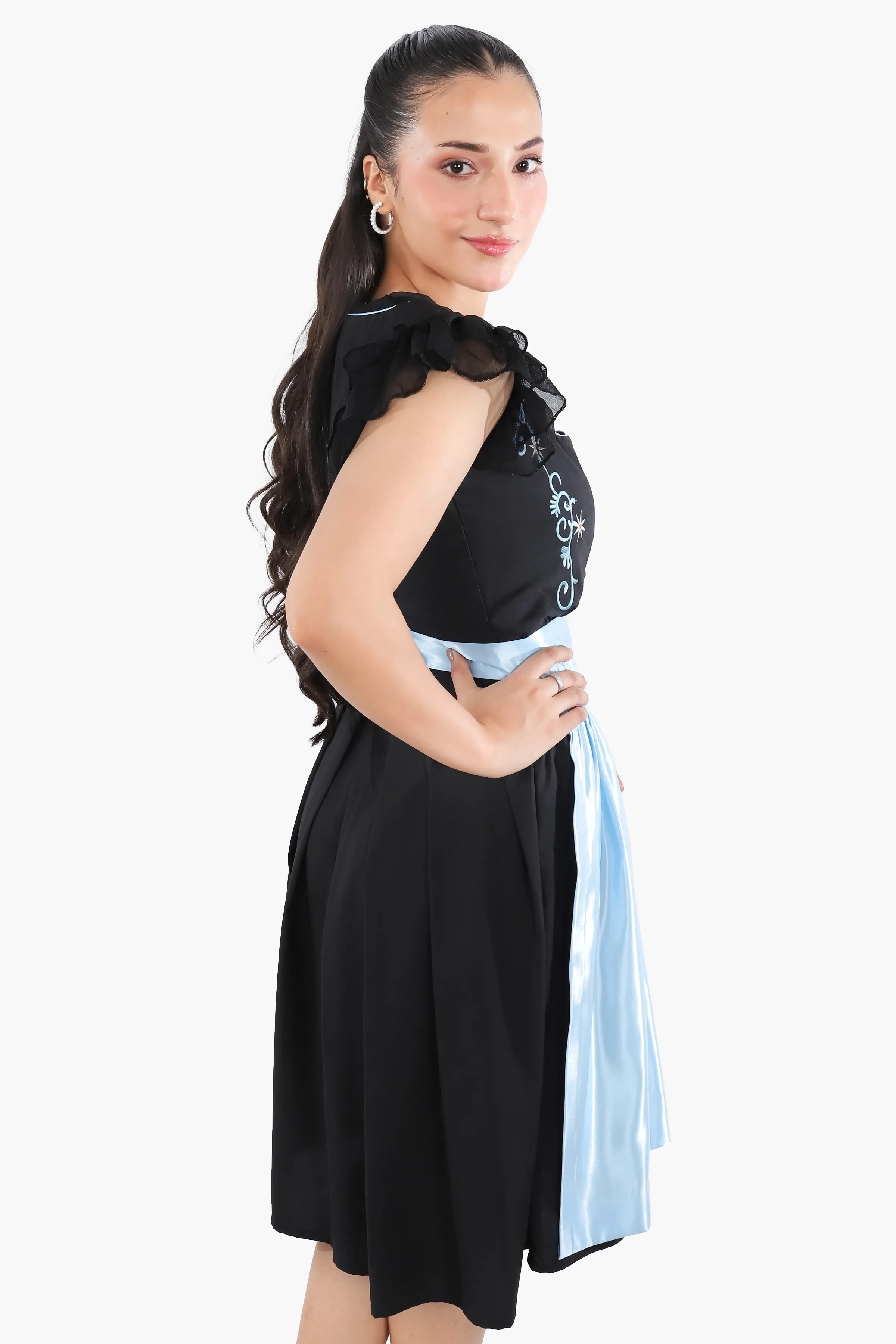Midnight Black Dirndl Serene Blue Seduction - Image 6