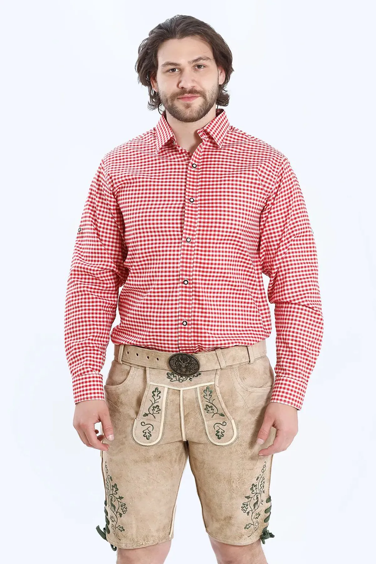 Oktoberfest Lederhosen in Pearly White Set - Image 5