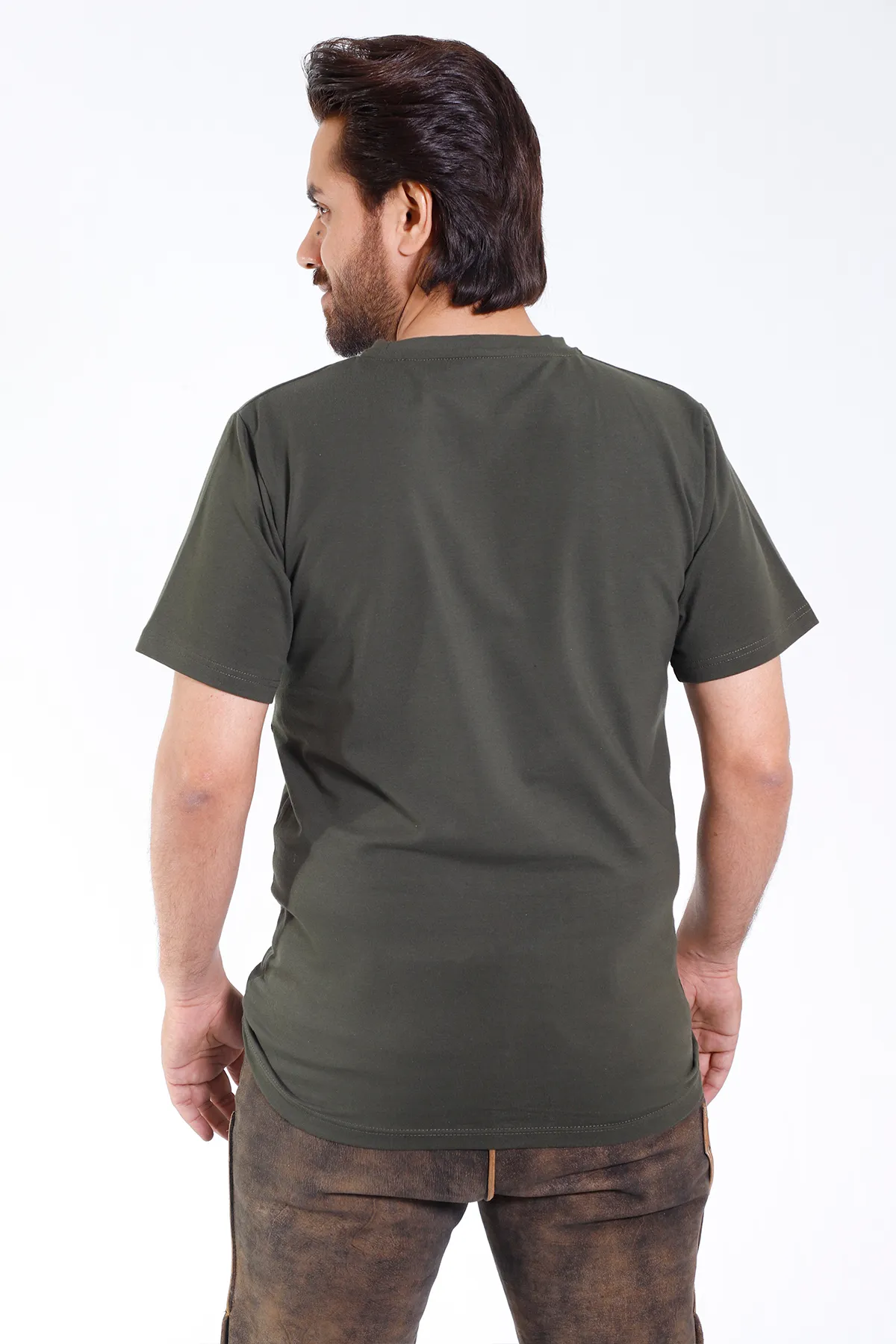 Relaxed-Fit Bavarian T-Shirt with Deer Pattern - Image 2