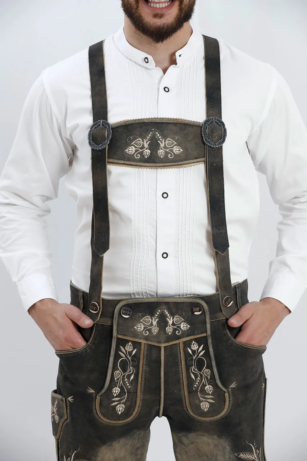 Rustic Black Men Adjustable Suspenders
