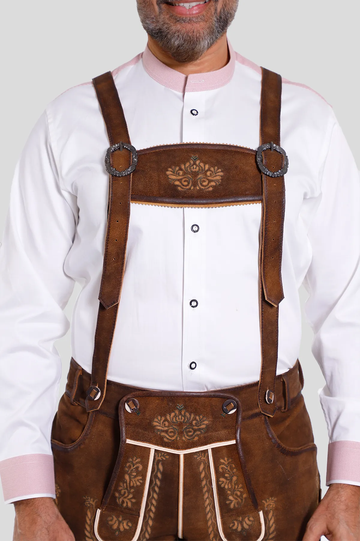 Rustic Brown Bavarian Suspenders