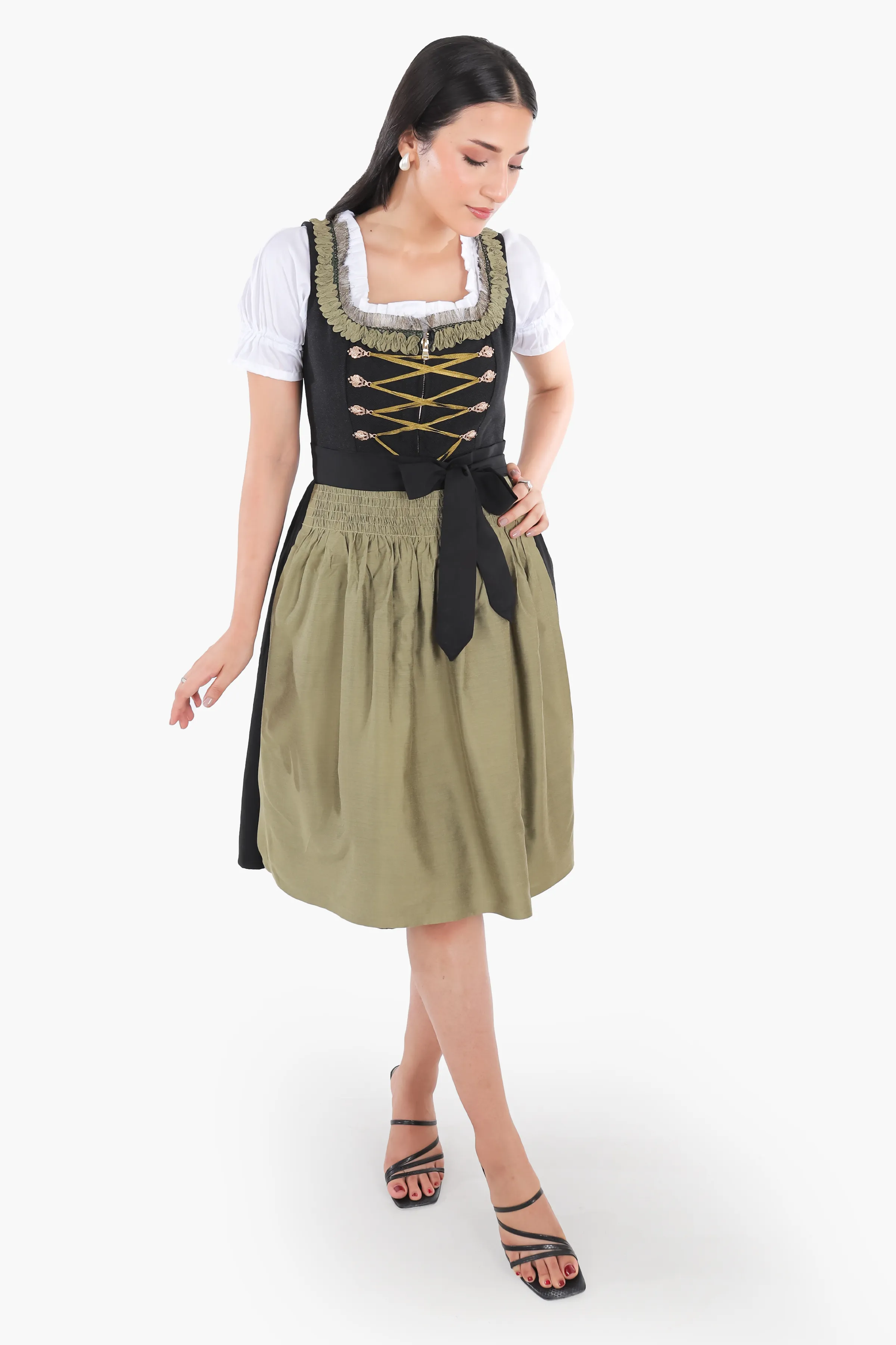 Sophisticated Black Dirndl Classic German Attire - Image 4