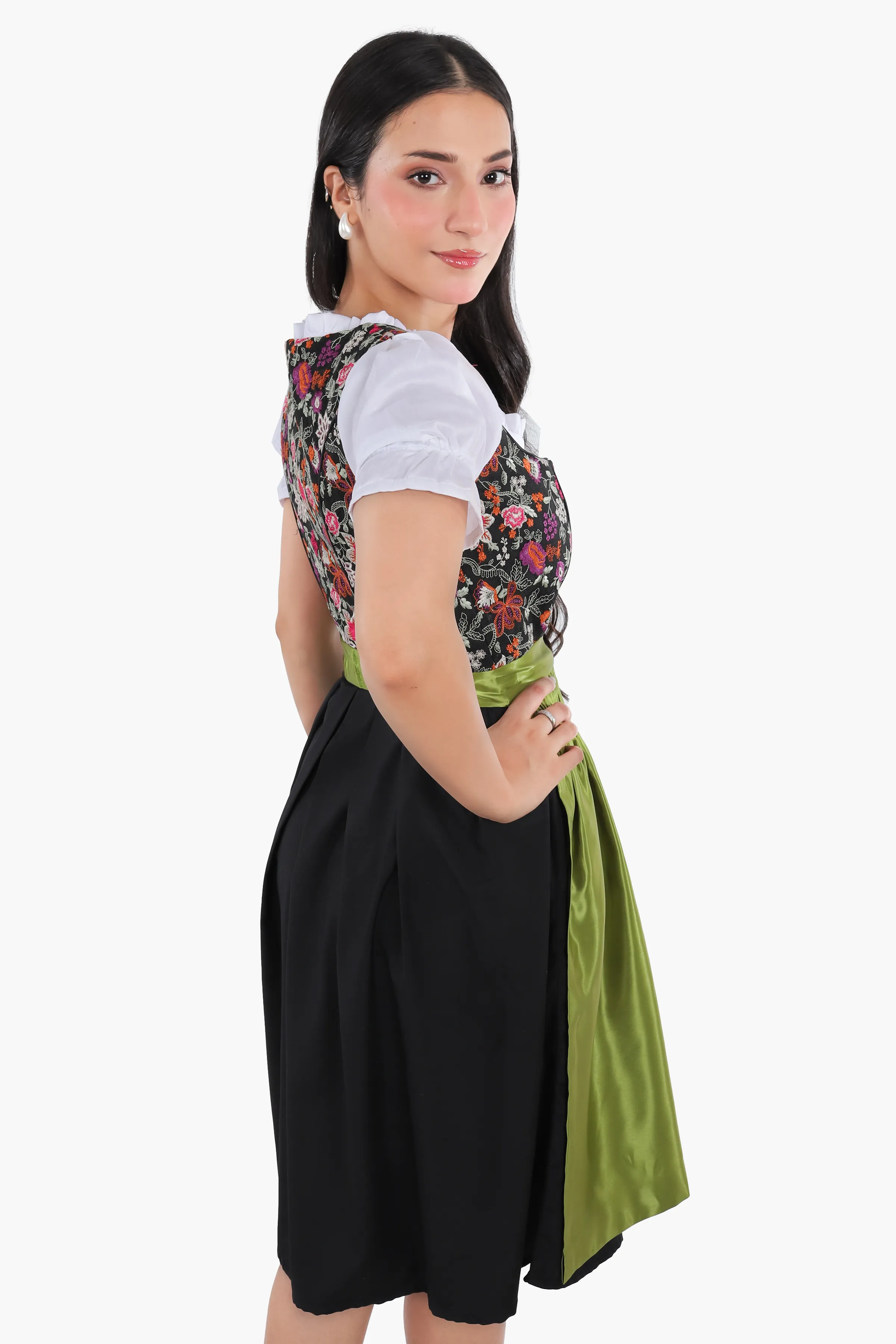 Spring Leonie Floral Green Dirndl Dress - Image 5