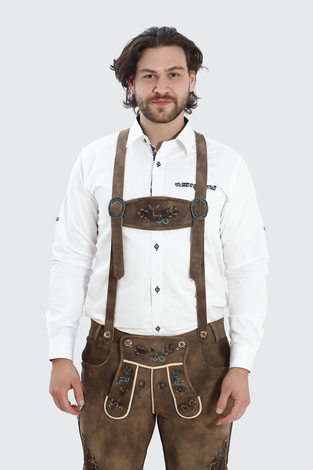 Trachten Brown Suspenders Deluxe - Image 2
