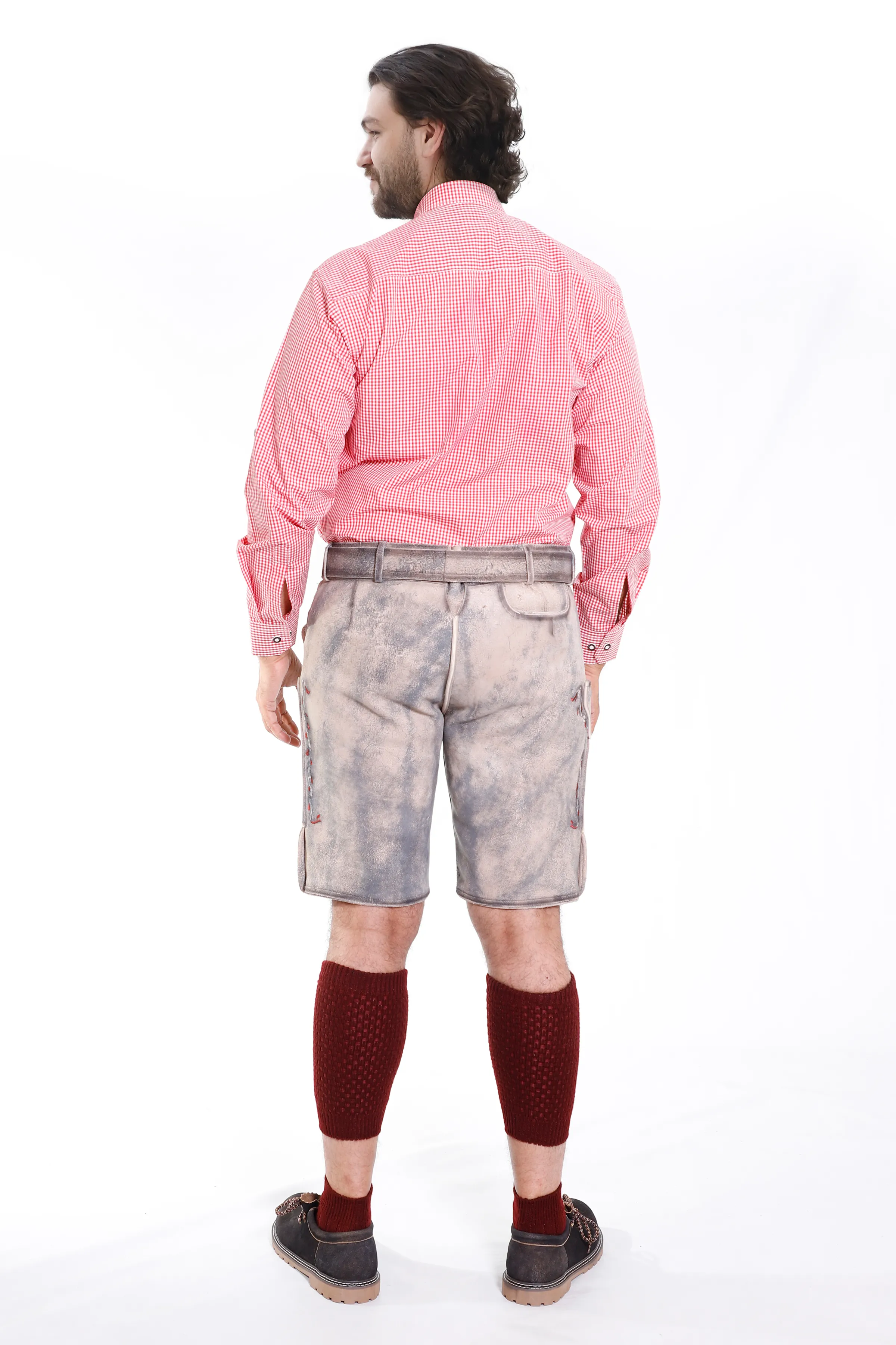 Traditional Lederhosen Men in Vintage Grey - Image 6