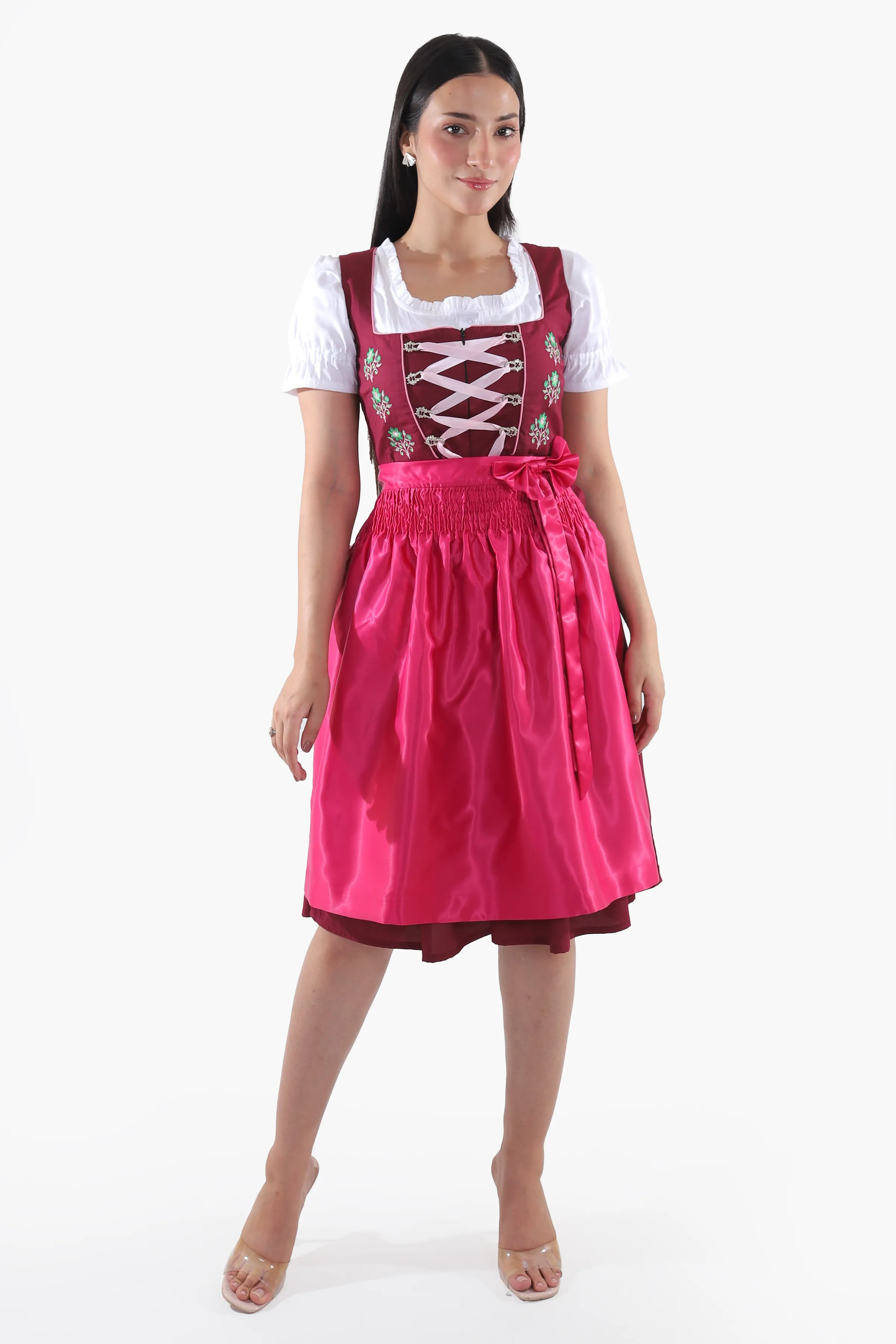 Vintage Bavarian Attire Berry Plum Pink Allure
