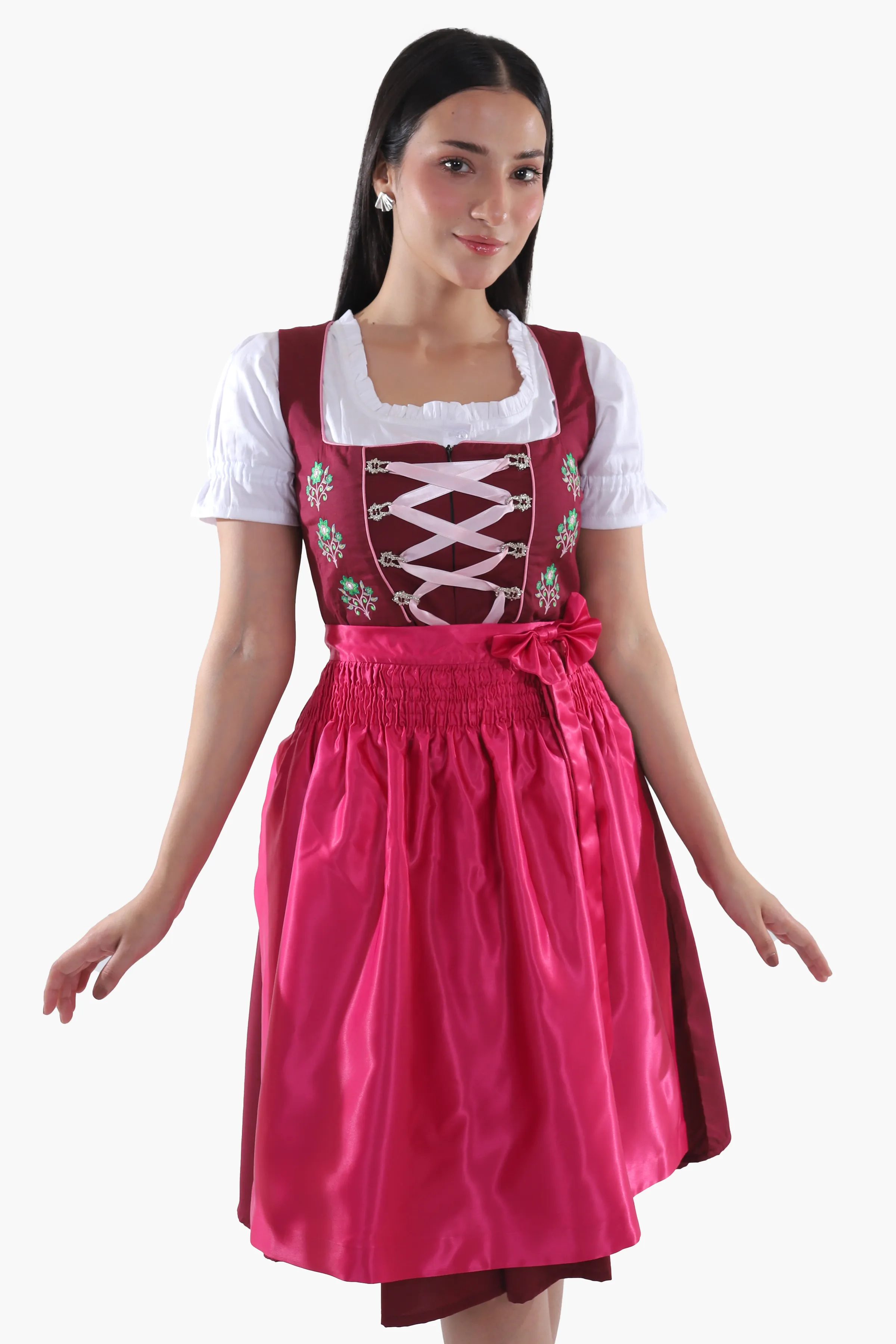 Vintage Bavarian Attire Berry Plum Pink Allure - Image 2