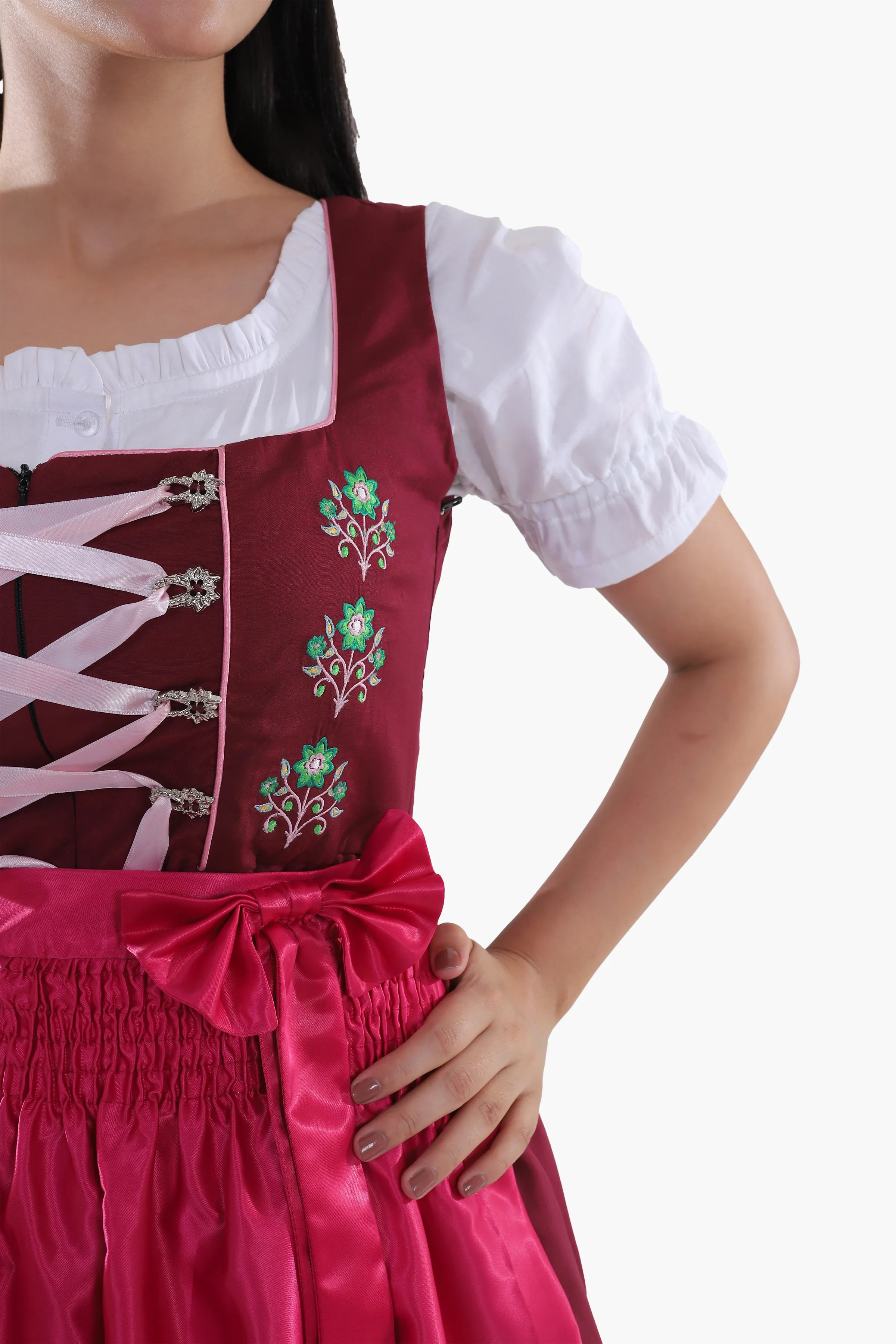 Vintage Bavarian Attire Berry Plum Pink Allure - Image 4