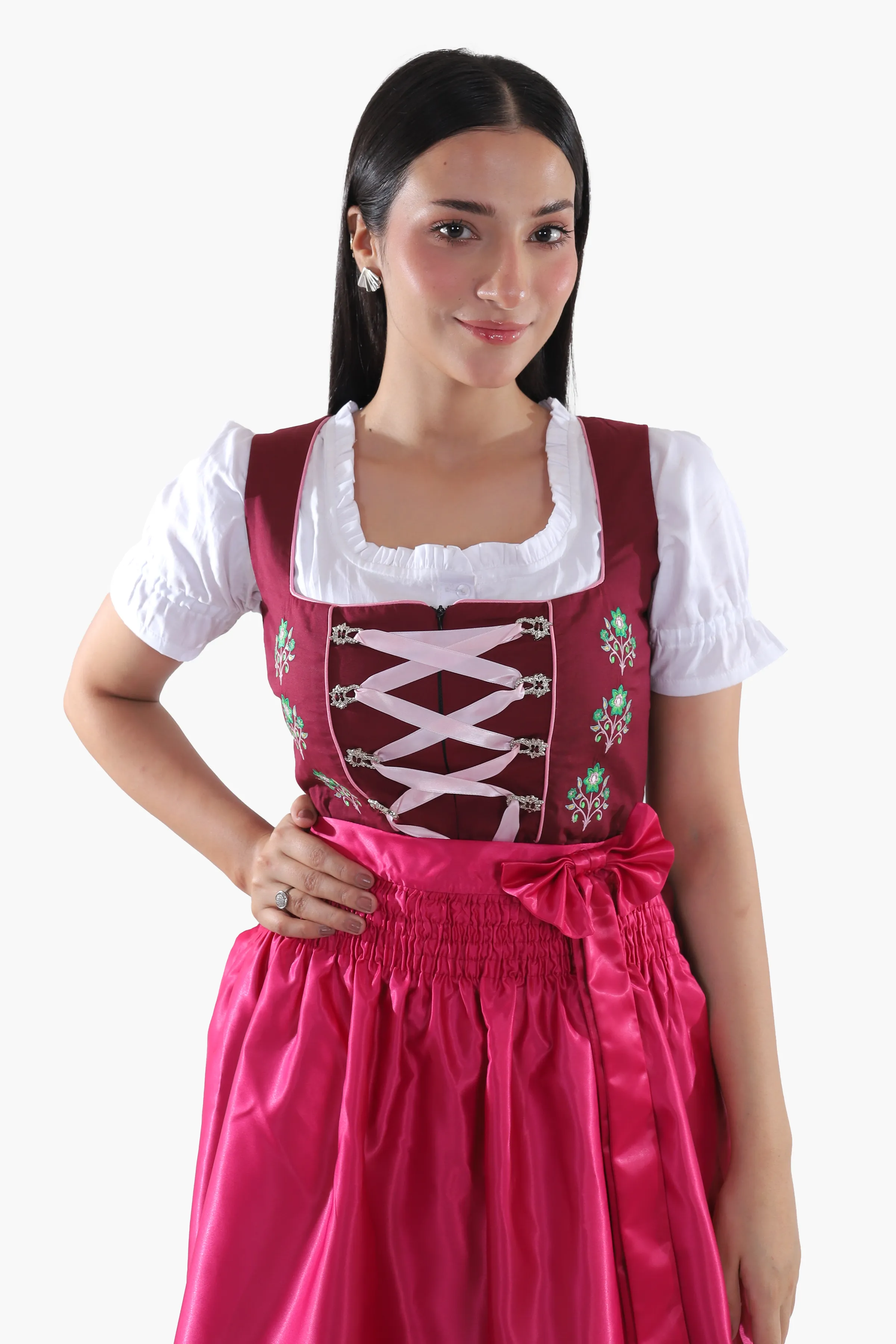 Vintage Bavarian Attire Berry Plum Pink Allure - Image 5