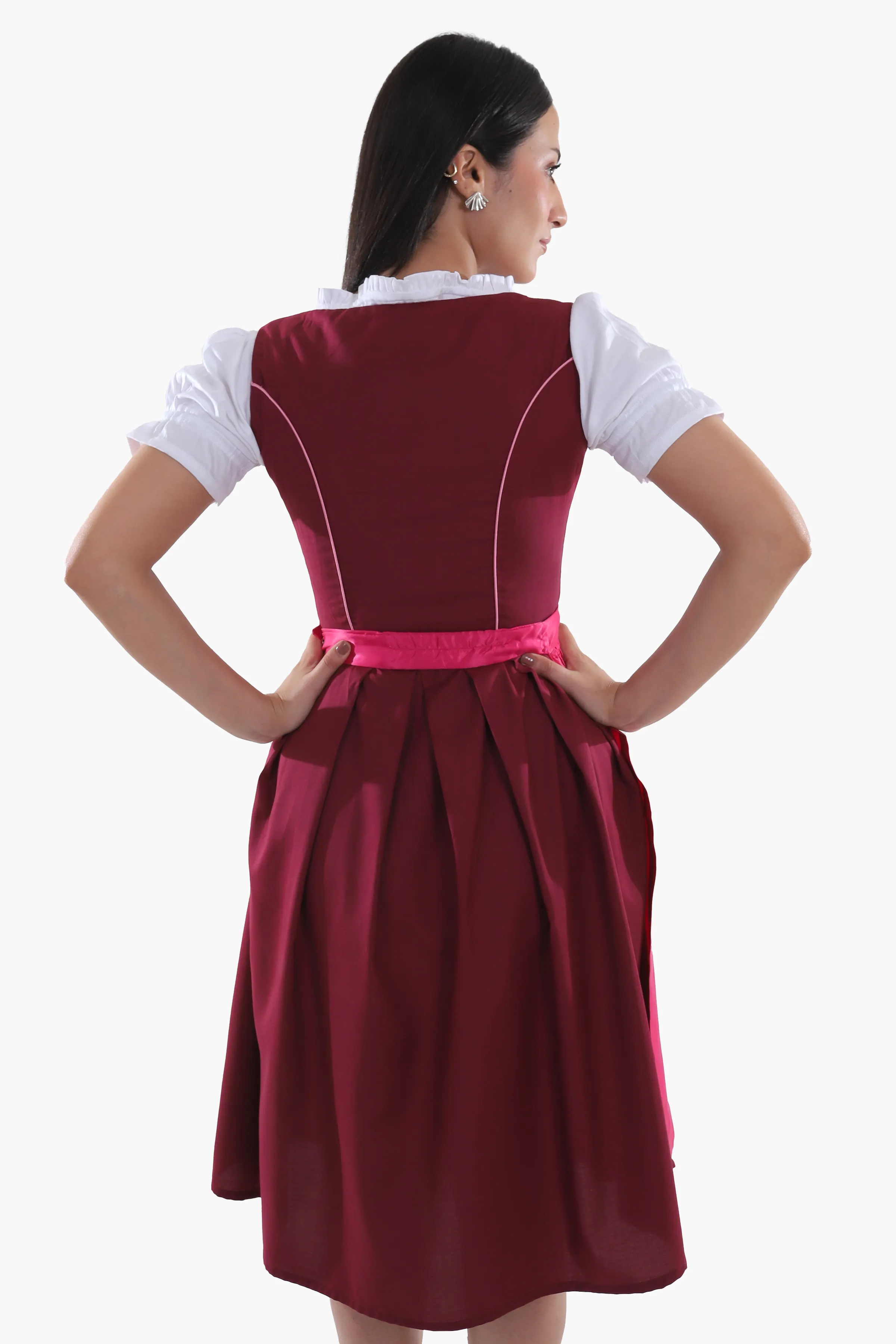 Vintage Bavarian Attire Berry Plum Pink Allure - Image 6