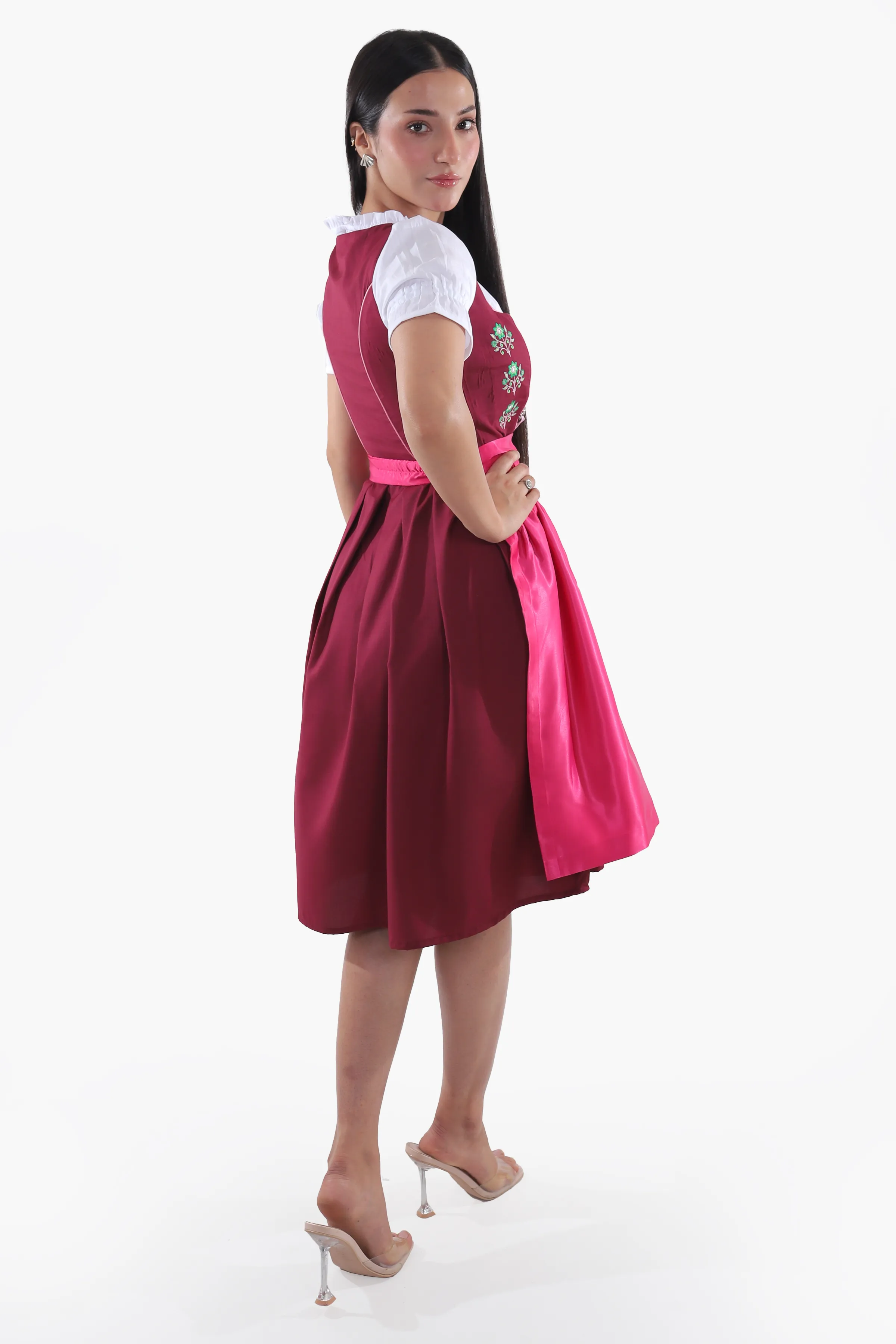 Vintage Bavarian Attire Berry Plum Pink Allure - Image 7